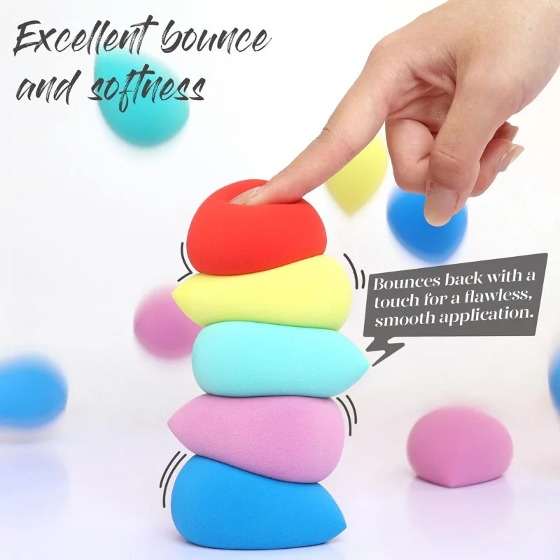 اسفنجة مكياج، رغوة فائقة النعومة يمزج الأساس بسهولة، قابلة لإعادة الاستخدام وقابلة للغسل #2