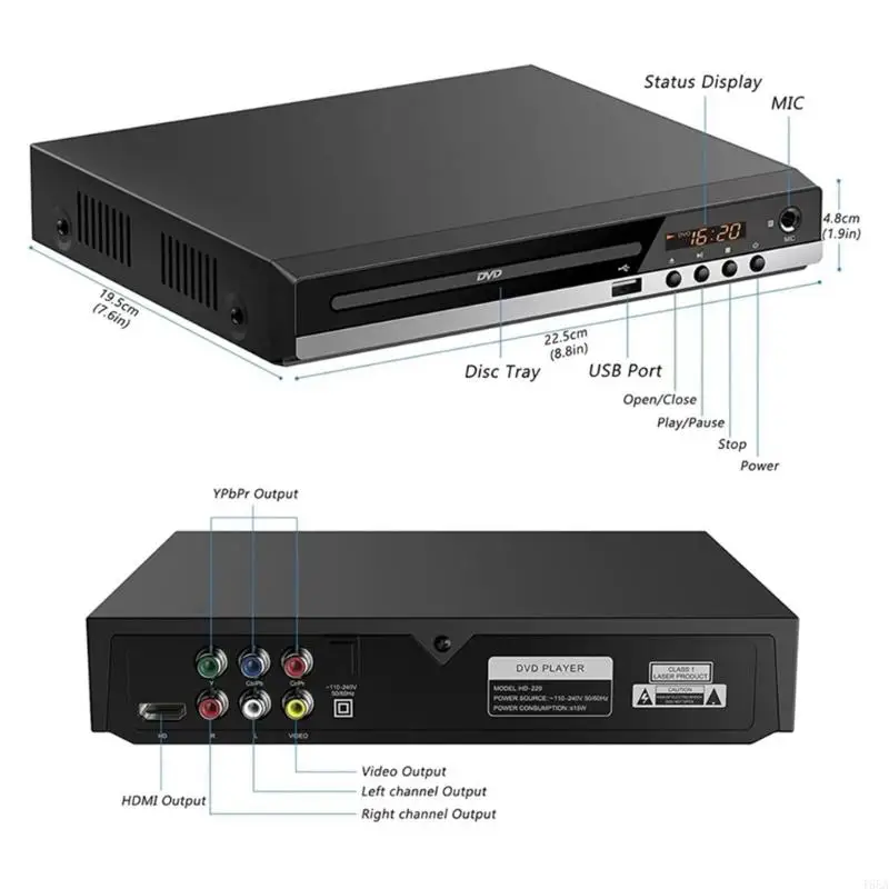 Small DVD-игрок T5EA для дома и Travel поддерживает несколько форматов All-RegionFree