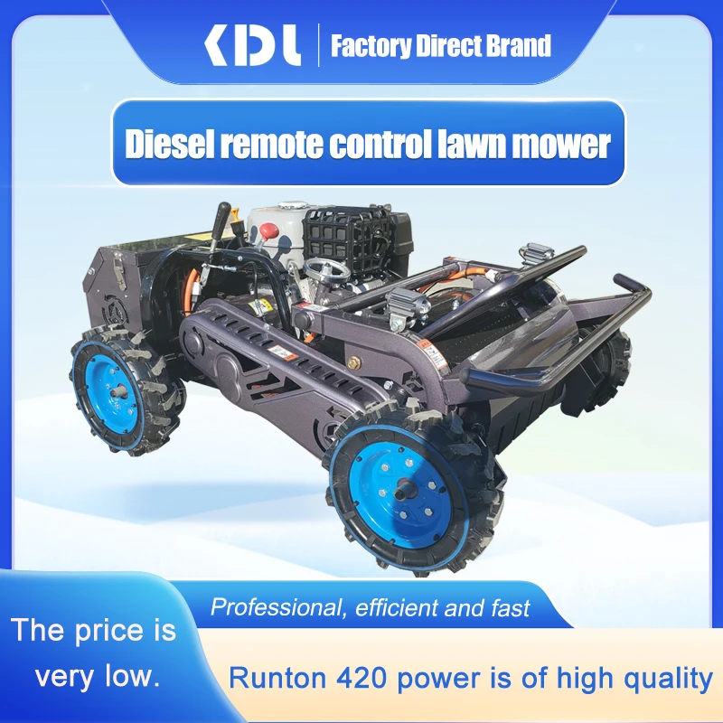 All Terrain 4WD Elettrico Verde Mulcher Ruote Tosaerba Crawler Driverless Frutteto Parco Prato Erba Battitori Macchine per componenti principali