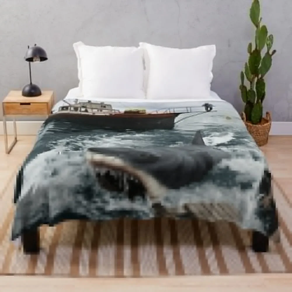 

Jaws Photography Throw Blanket Single Sofas Softest Blankets