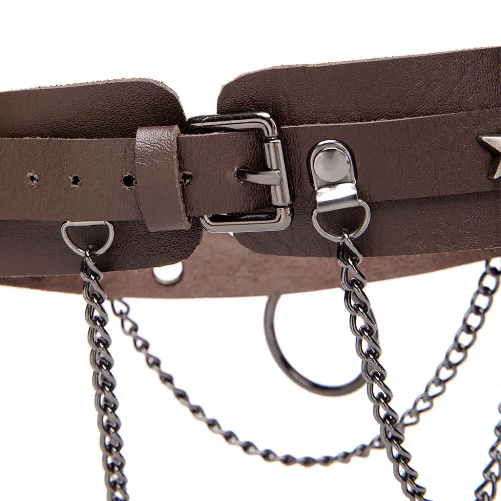 Halloween lockbone corrente boate punk rebite pingente colar de couro do plutônio steampunk medieval punk cosplay acessórios de moda