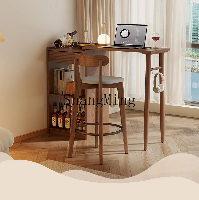 

CL advanced solid wood bar table retractable small apartment extremely narrow light luxury open leisure bar