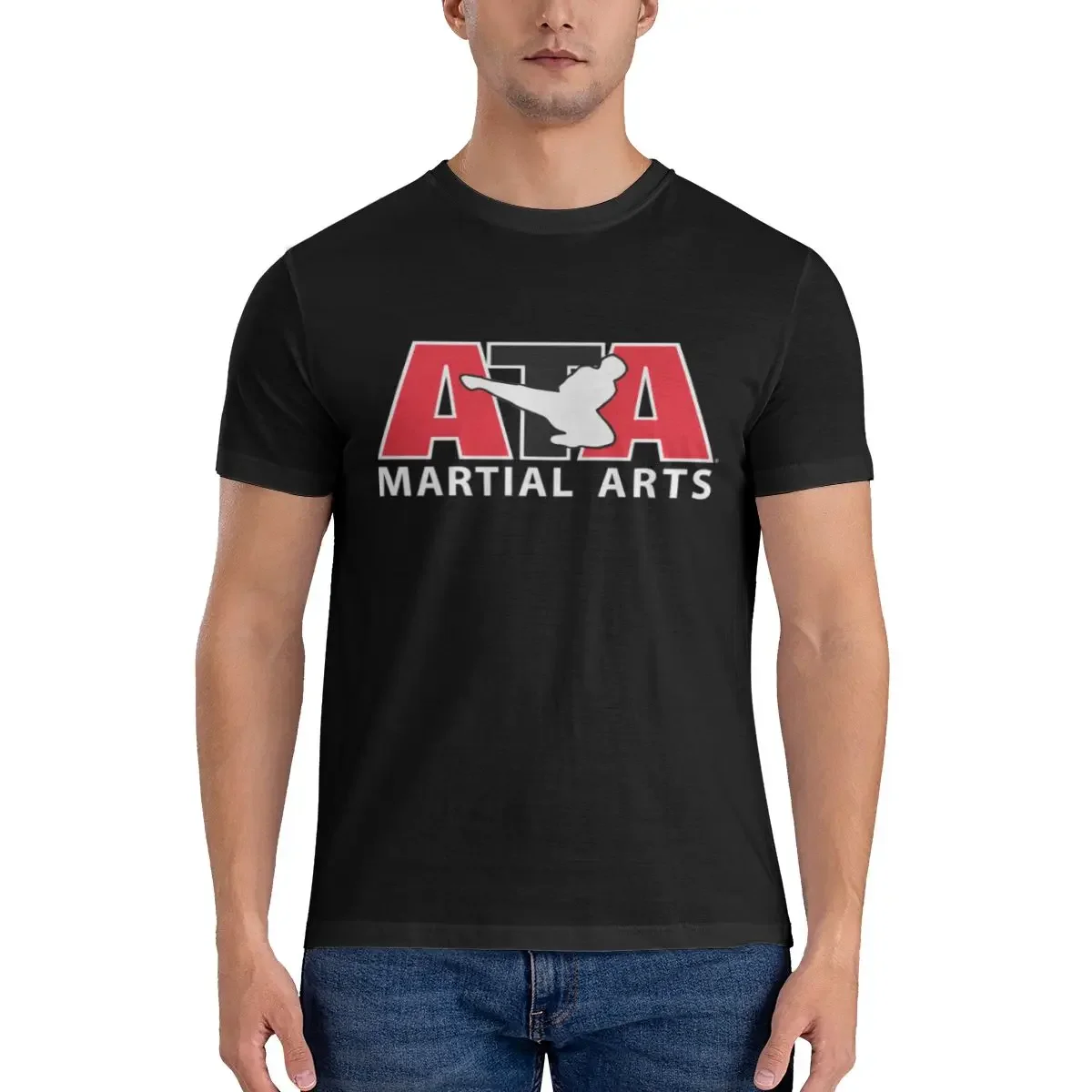 ATA Taekwondo Martials Arts T-shirt Men Print Round Neck T-shirt Summer Fashion Short Sleeve Cotton T Shirt