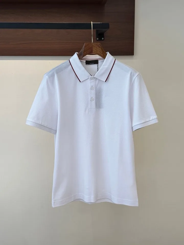 Men Old Money Style Summer Mulberry Silk Cotton Blend Polo Shirt Relaxed Fit Solid Color Comfortable Casual Business Wear