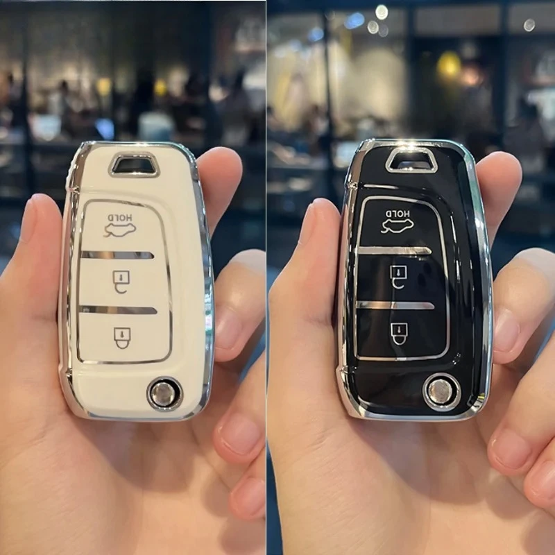 

For Hyundai Sonata SantaFe Verna Tucson Celesta Accent Creta Kona Elantra Solaris I30 I35 I40 Ix35 TPU Car Remote Key Cover Case