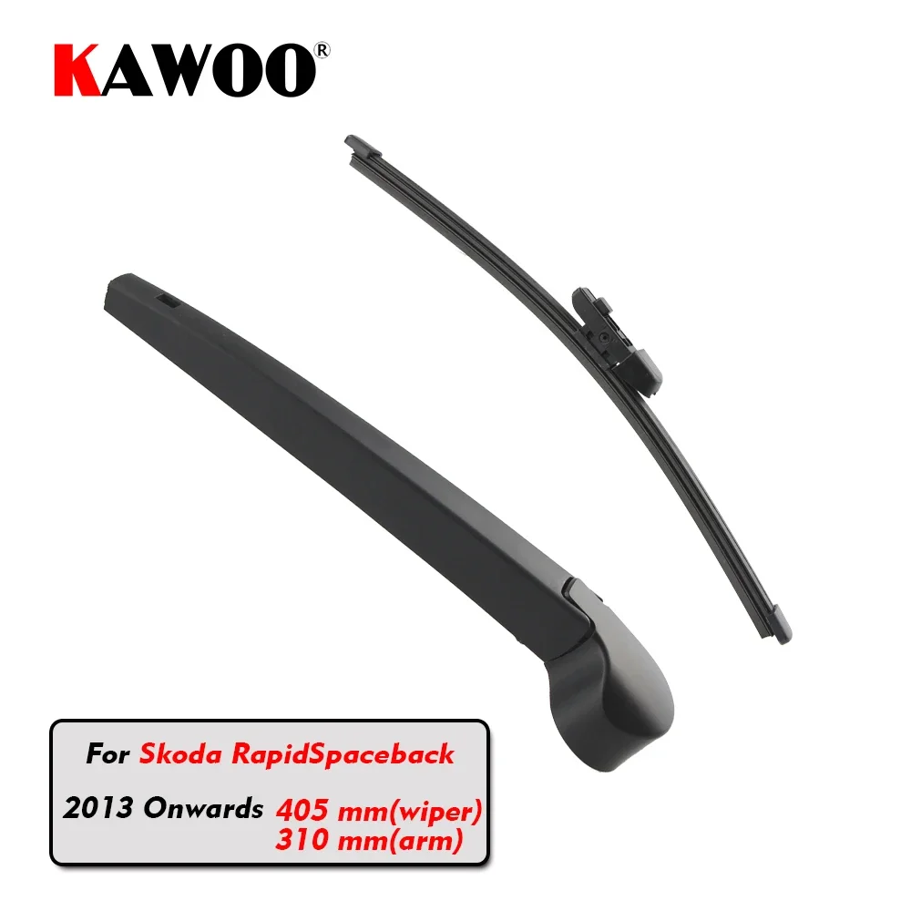 

KAWOO Car Rear Wiper Blade Blades Back Window Wipers Arm For Skoda Rapid Spaceback Hatchback (2013-) 405mm Auto Windscreen Blade