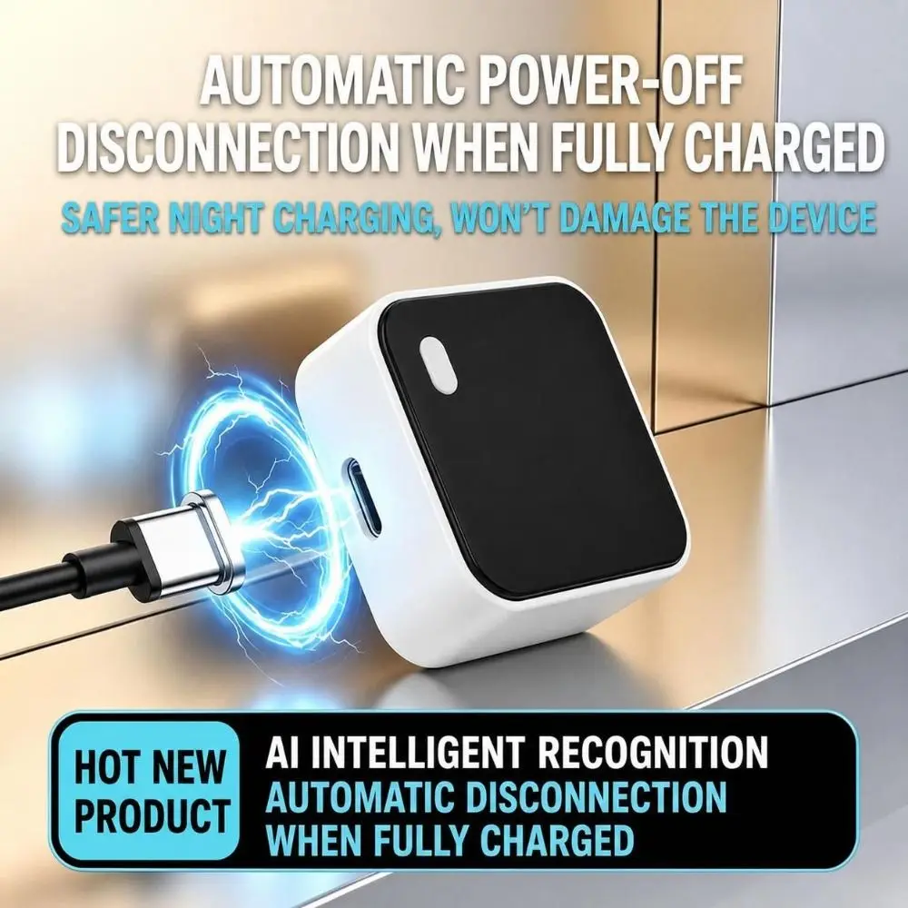 Digital Display Smart Auto Eject Charger Automatic Ejection Fast Charging Auto Stop Charging Adapter Smart Disconnect