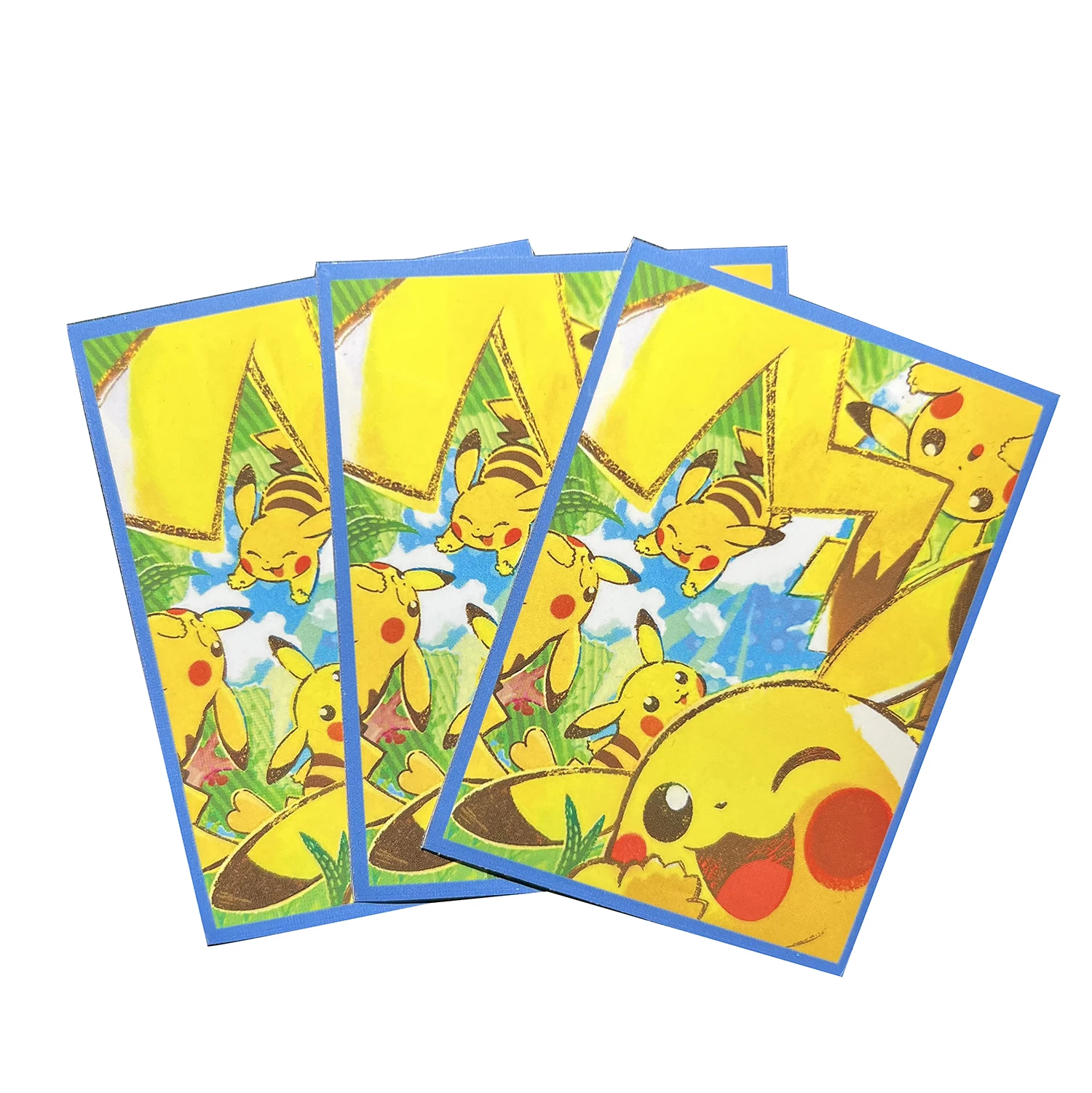 60 uds 66x91mm cubierta Pikacu para TCG/PKM tarjetas coleccionables juegos de mesa lindo Anime fundas para tarjetas exteriores juguetes para niños protectores de regalos