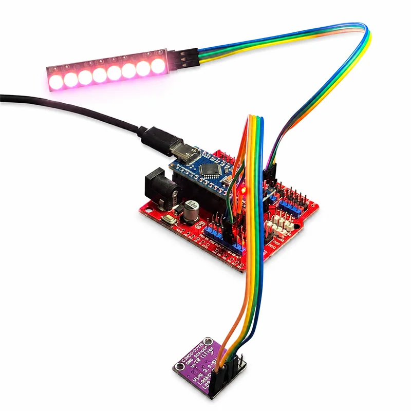 1Set Smart Color Recognition Sensor Kit RGB Light Strip for Arduino DIY Sensing Technology Innovation Display Ornament