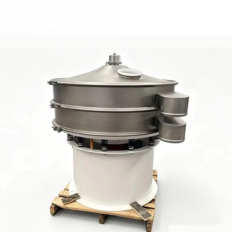 Anti Clogging Round Vibratory Separator Rotary Vibrating Screen Spice Cocoa Bean Rice Seed Sieving Machine