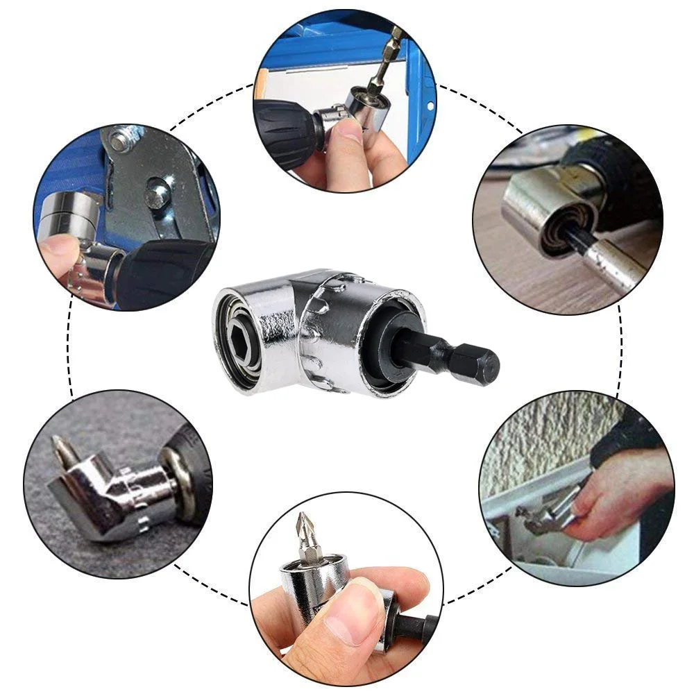Angle Drill Bit BE-TOOL 105 Degree Right Angle Drill Attachment 1/4inch Hex Magnetic Bit Socket With Flexible Flexible Soft Shaft Power Bit Drill Extension For Drill Or Screwdriver
