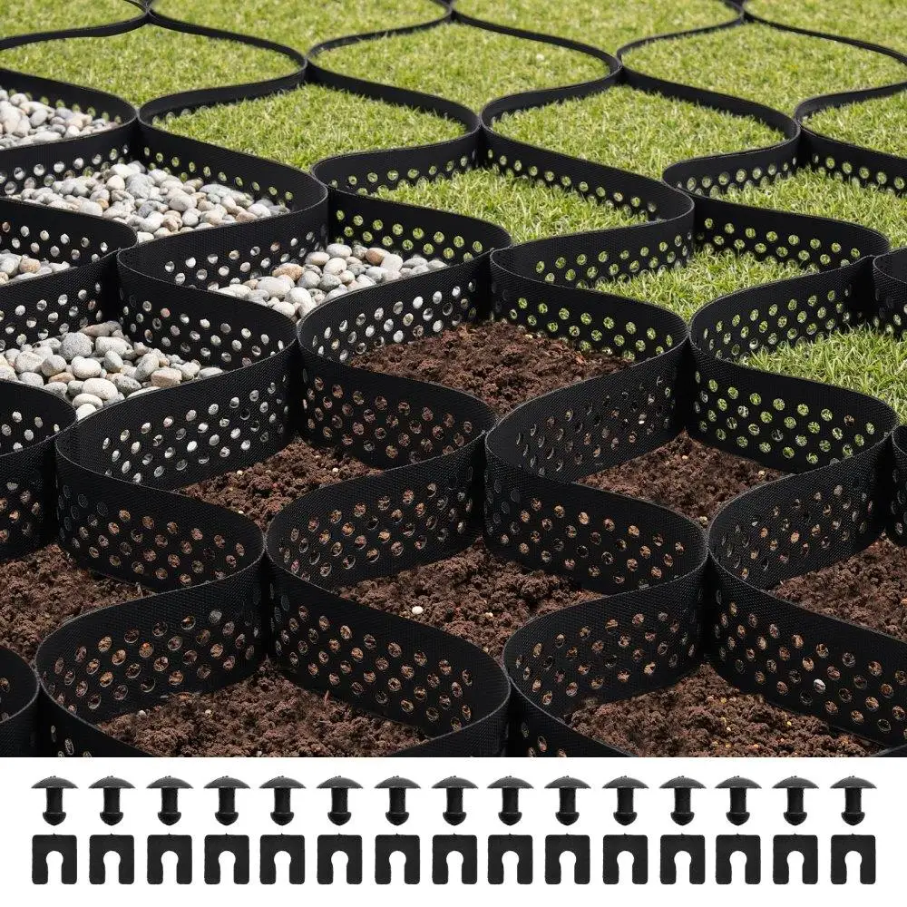 

Geocell Ground Grid 3 Inch Depth 24.93x9.52 FT for gravel Stabilization Paver System Heavy Duty Soil Erosion Control Solution
