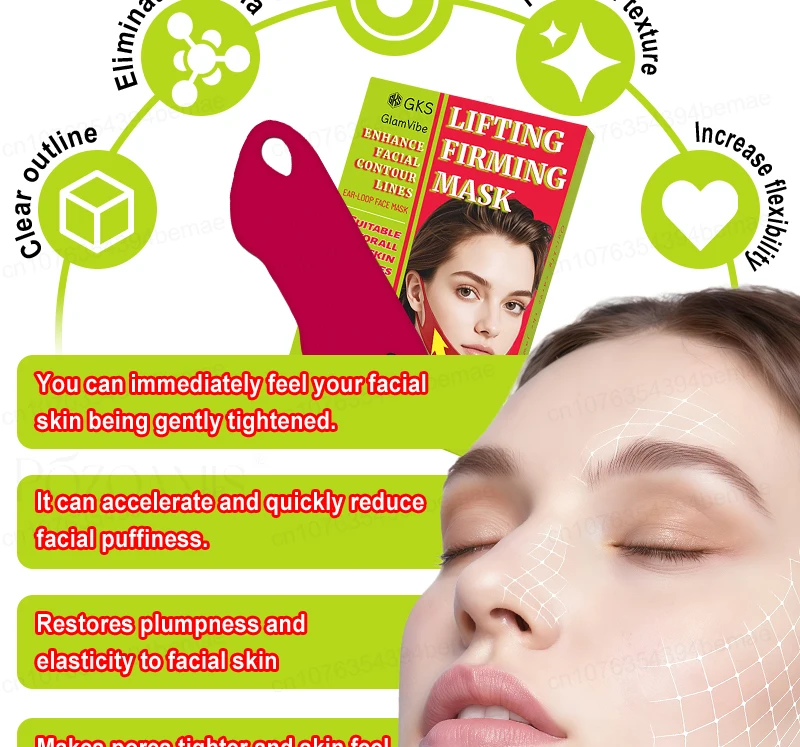 V-face Repair Mask, Eliminates double Chin, improves facial contouring, shaping bandage, quickly slims the face, removes masseter muscle, facial lifting band, anti-aging, deep hydration, creating a V-shaped face.