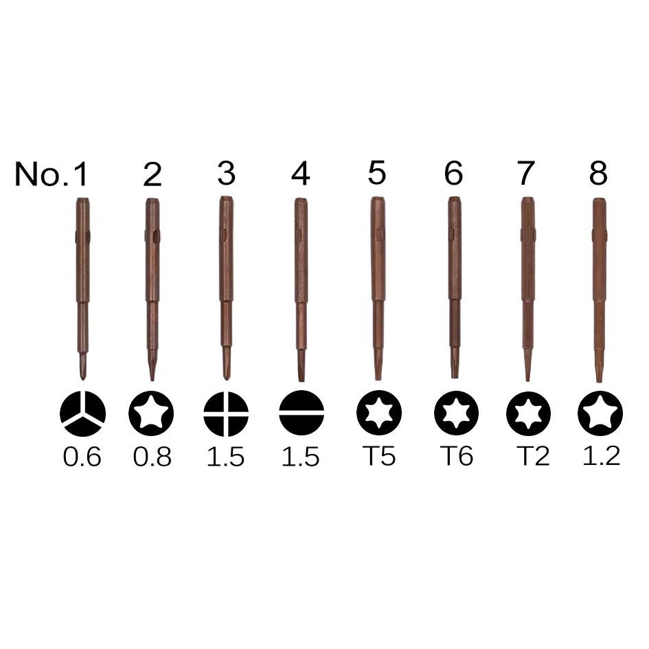 6 في 1 مفك بت الدقة مزيج مفك مسامير Pentalobe آيفون Sausung أدوات إصلاح 0.6 Y 0.8 300 قطعة/الوحدة