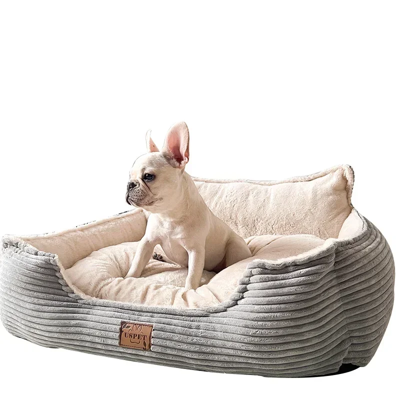 

Corduroy Kennel Warm Cat Nest Cushion Sleeping Warm Special Furry Nest cat bed