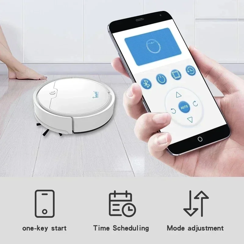 Robot Vacuum Cleaner Smart Remote Control APP Wireless Cleaning Machine Sweeping Floor Mop Dry and Wet for Home Vacuum Cleaner