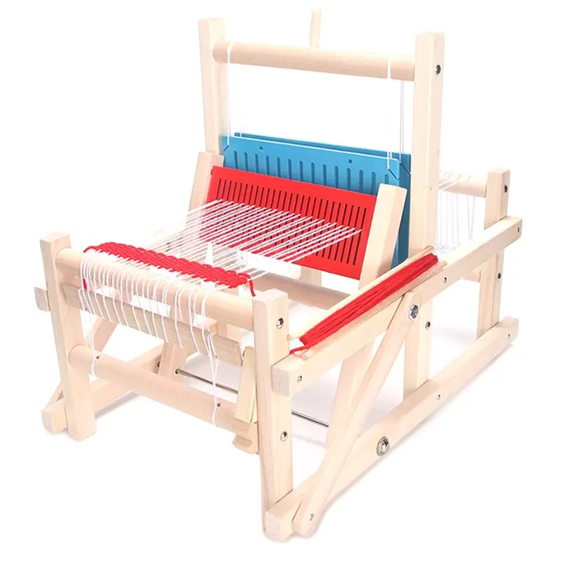 

DELAM-Wooden Multi-Craft Weaving Kit, Maunal DIY Wool Knitting Machine Tool, Hand Weaving Crochet Wool Yarn Project