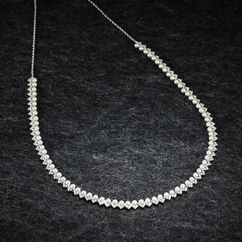 LI KI High Quality 925 Silver Wave Pearl Adjustable Necklace With Exquisite Ornaments As Gifts For Friends 4