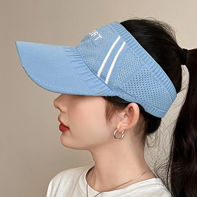 Outdoor Sport Sun Hat Caps Women Empty Top Hat Golf Tennis Hat Breathable Visor Baseball Cap Hiking Hat Cap for Women Men Summer