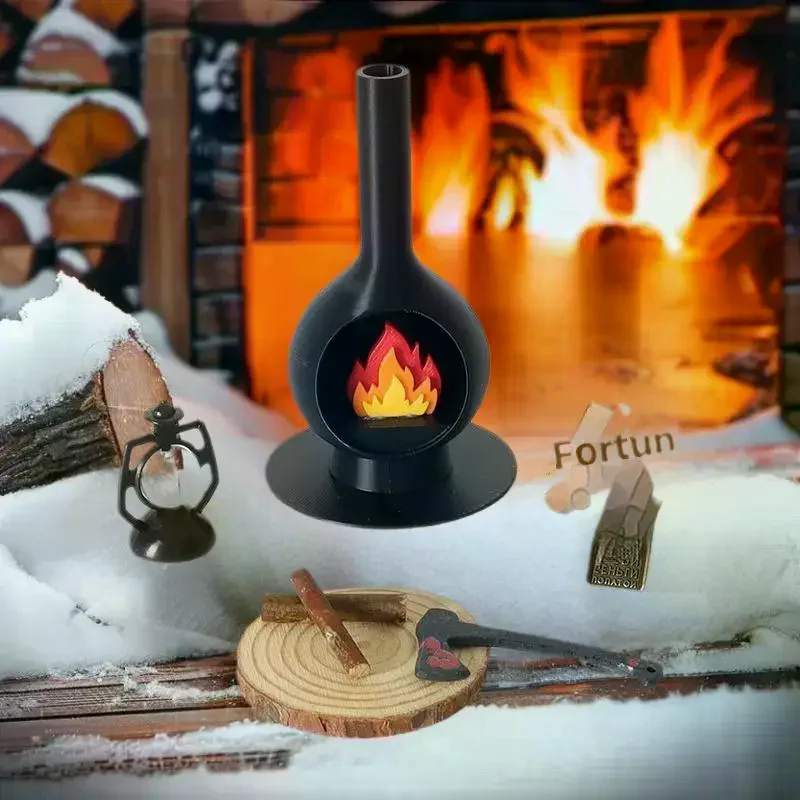 

1/12 миниатюрный кукольный домик, камин, дымоход для детальной рождественской установки, микропейзаж, деталь