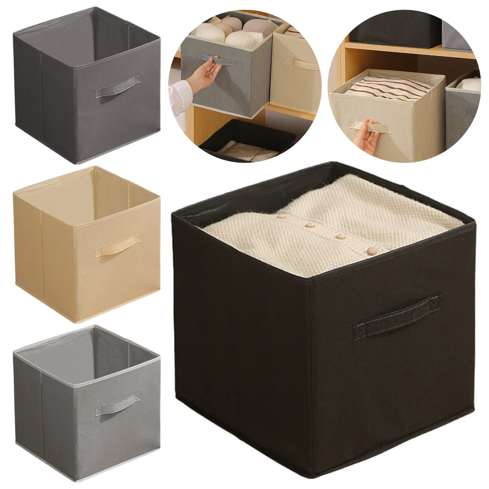 New Fabric Foldable Fabric Storage Case Cube Cardboard Fabric Storage Organizer Nonwoven Storage Nonwoven Box