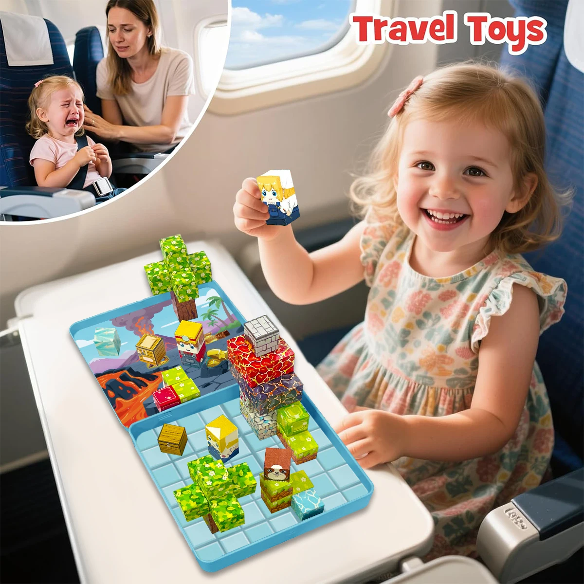 磁気ビルディングブロック マグネットキューブセット STEM モンテッソーリ感覚玩具 子供用 男の子 女の子 3歳以上 DIYモデル