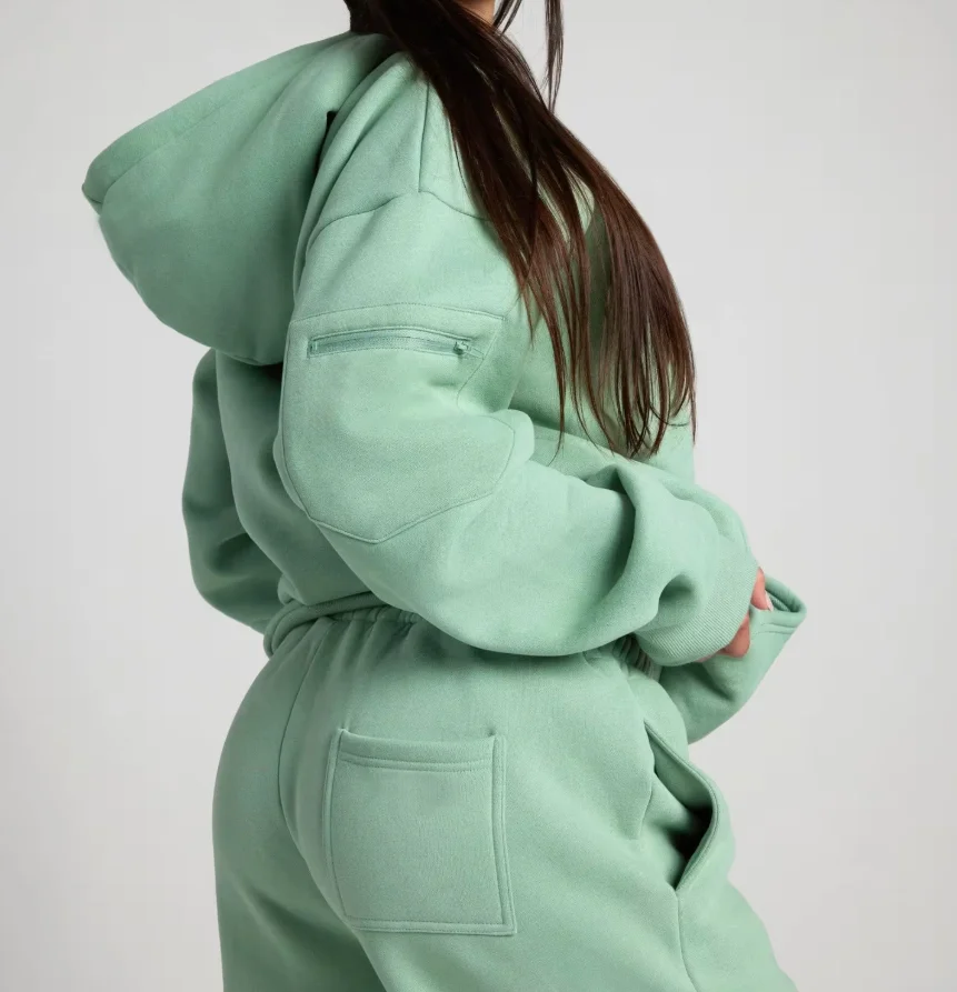 

Women's Autumn/winter Solid Color Hooded Sweatshirt with Eye Mask and Sweatpants Two-Piece Set Street Fashion Casual Pants Set