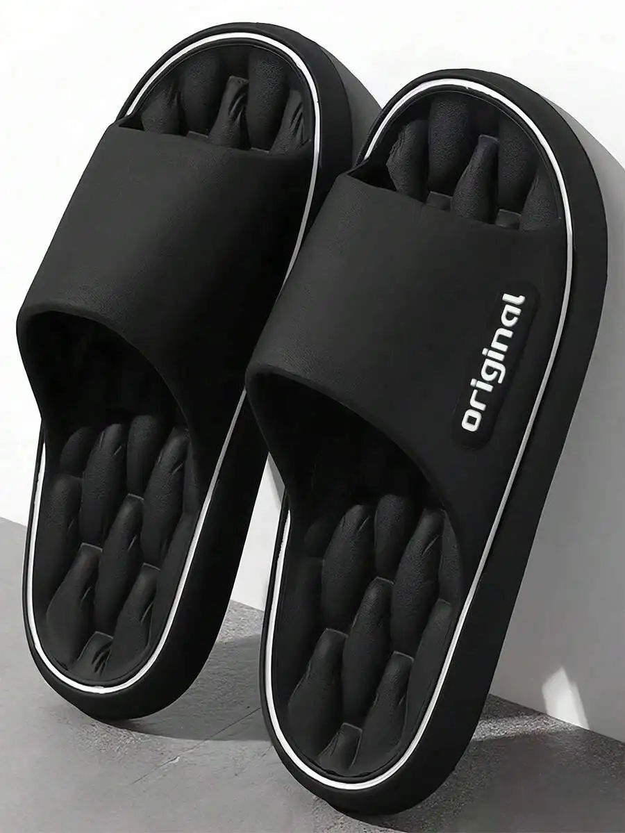 

New Fashionable Cool Men's Slippers, EVA Material Open Toe Soft Bottom, Breathable Comfortable House