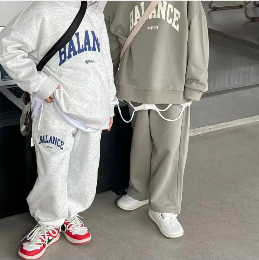 2025 ربيع جديد الأطفال ملابس طويلة الأكمام مجموعة الفتيان الفتيات إلكتروني طباعة البلوز + السراويل 2 قطعة دعوى الاطفال ملابس رياضية غير رسمية #5