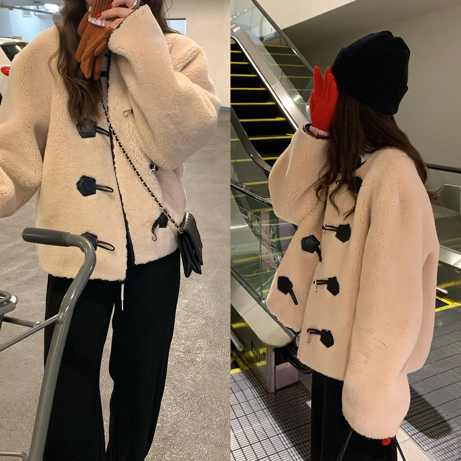 

Куртка Y Studio из овчины и меха для женщин, кожаная, с меховой отделкой, новая зимняя модель, стильная, в французском стиле, с индивидуальным дизайном.