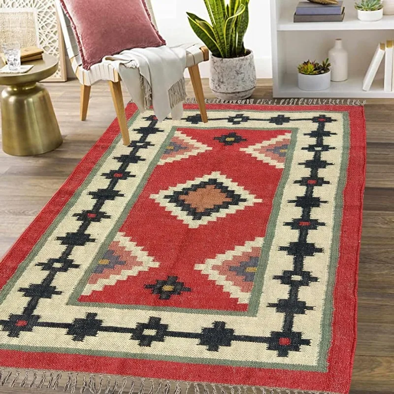 

Rug Natural Handwoven Wool Jute RugVintage Kilim RugsTraditional kilim Rug