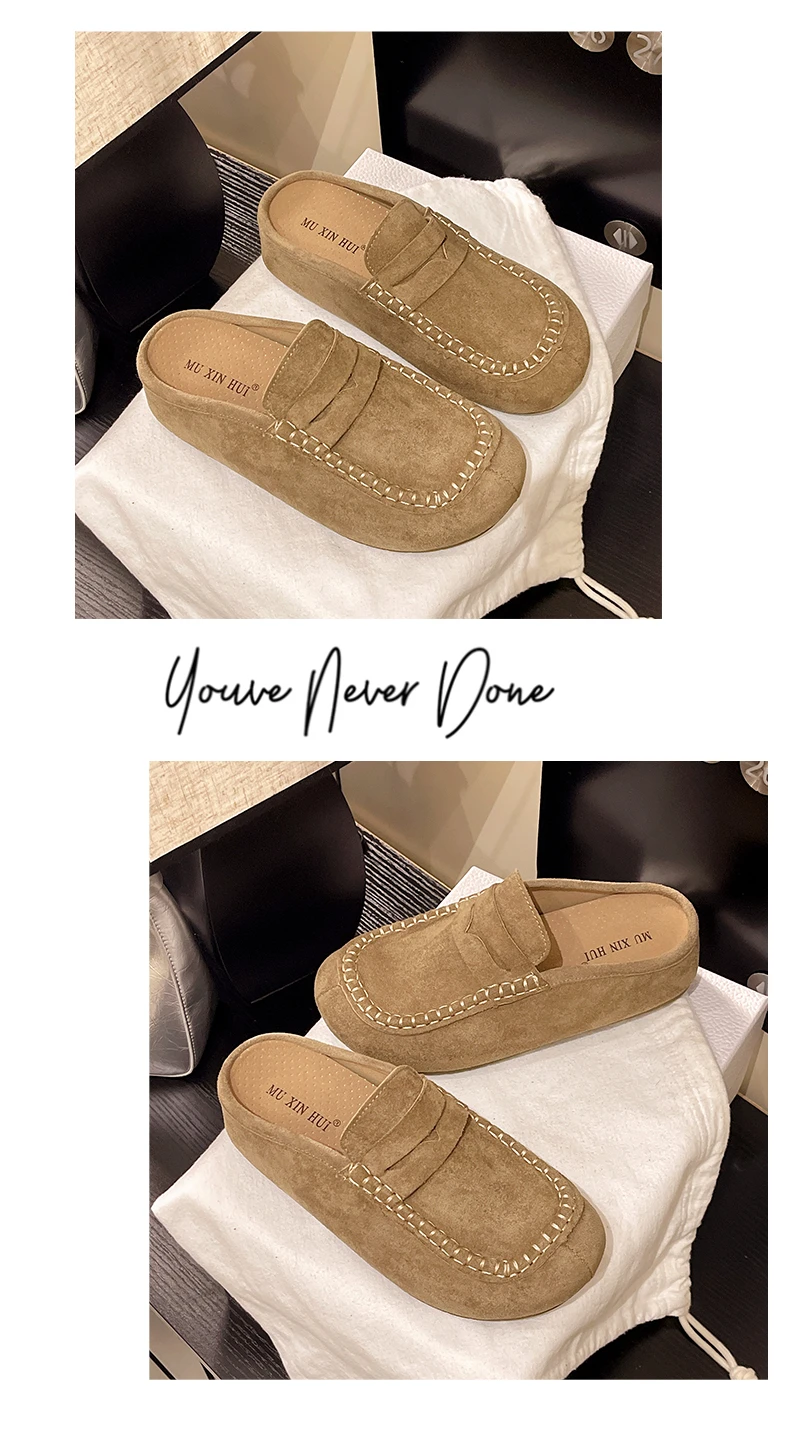 Sandalias Birkent para Mujer, Primavera 2026, Tacón Grueso, Casuales, de Media Planta, Fáciles de Poner, Tipo Mule, Cómodas