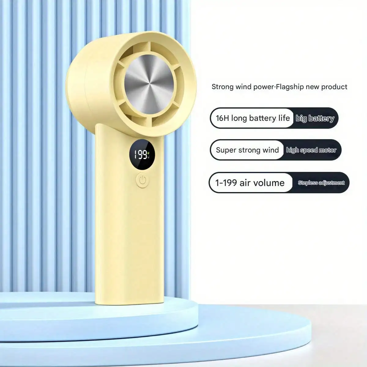 

Mini Handheld Fan Bladeless With Type-C Rechargeable Battery, Portable And Compact Design, Pocket Travel Cooling With Digital Display, Quiet And Powerful, Suitable As A Gift For Girls/Women/Friends