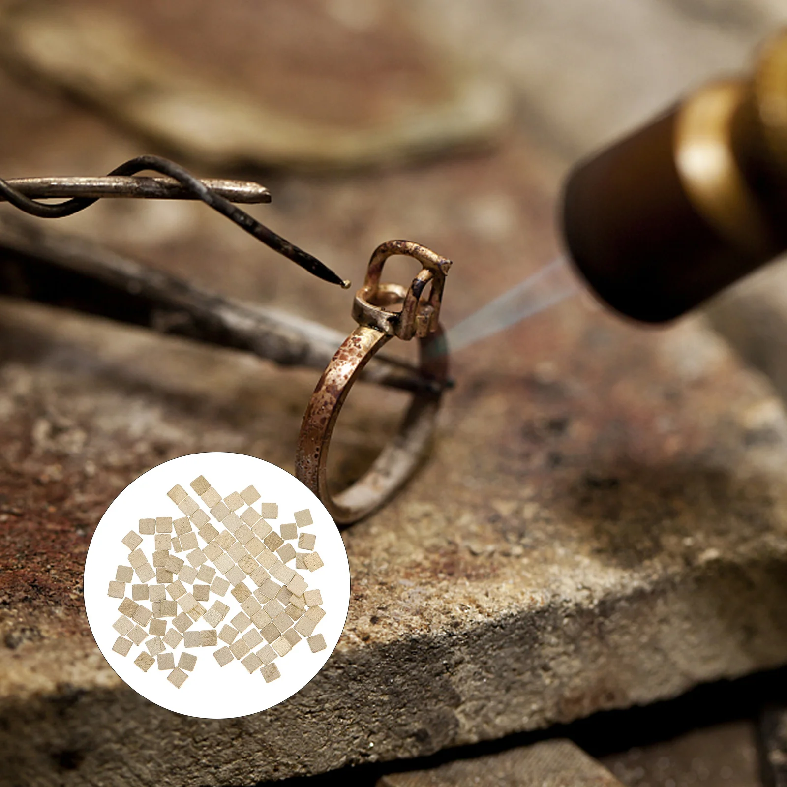 100 pz Gioielli Saldatura Pretagliata Chip di Argento Punto di Fusione Elevata Durevole Saldatura Veloce Argento Saldatura Gioielli Chip di Saldatura