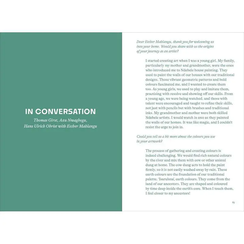 كتاب Esther Mahlangu Hans Ulrich Obrist Azu Nwagbogu Thomas Girst Thames And Hudson Ltd 9780500028124