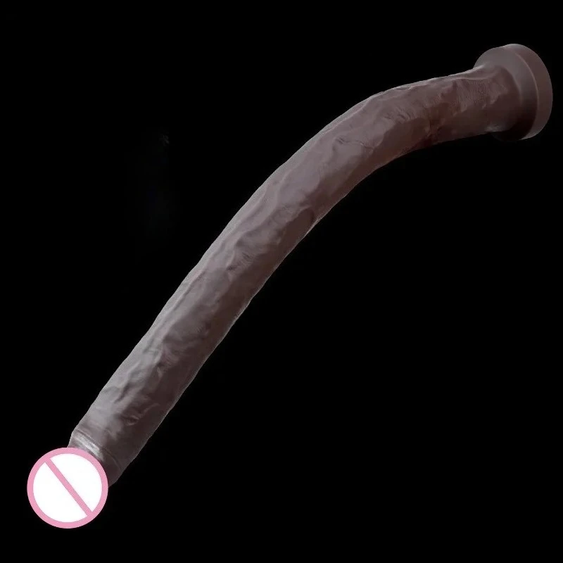Consolador largo realista para pene, estimulador Anal y vaginal, consoladores de silicona líquida, Juguetes sexuales para mujeres, parejas lésbicas, hombres, Gay, adultos, Anal