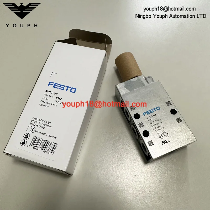 FESTO MFH-5-1/8 9982 Without Coil G1/8 Solenoid Valve