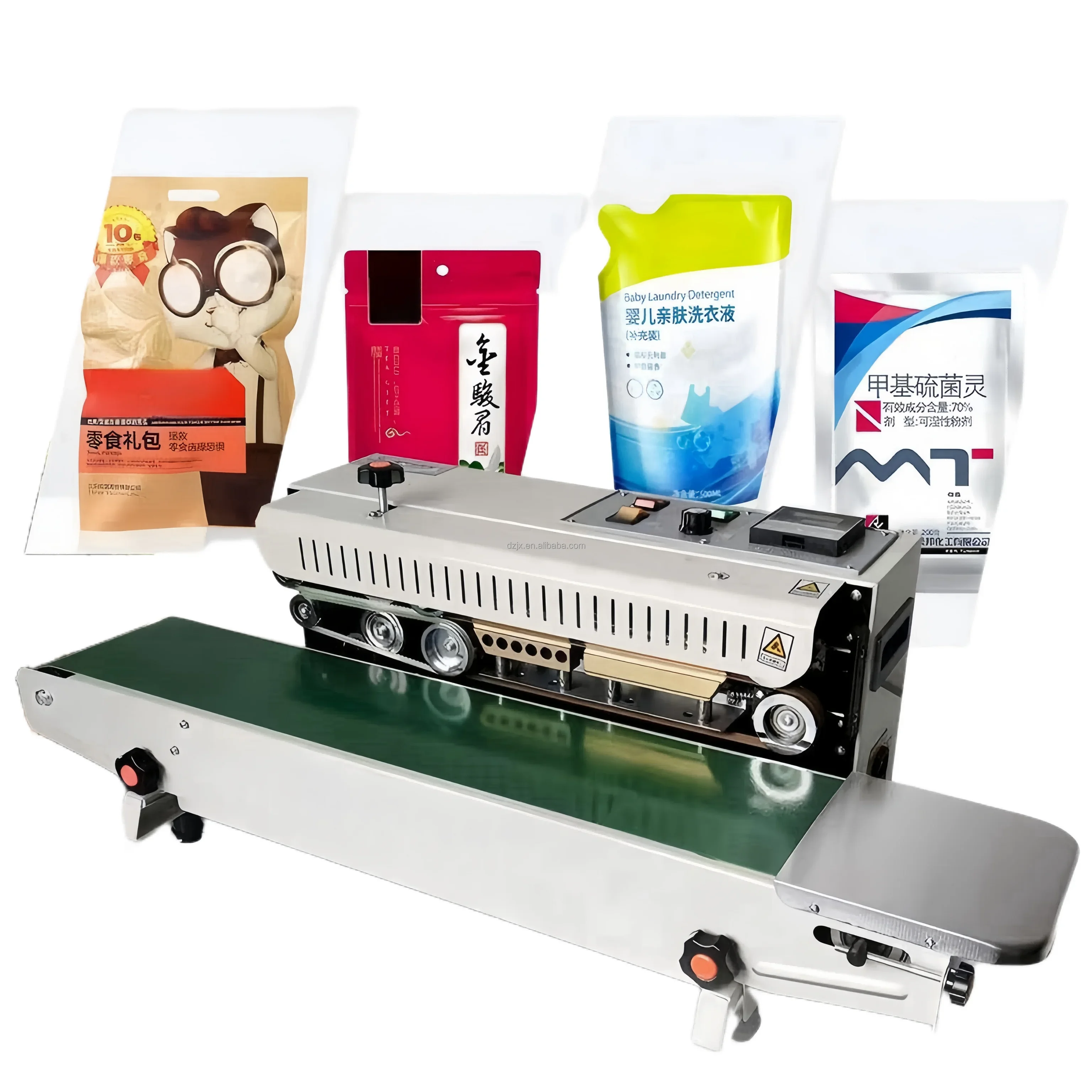 Small Electric Snack Coffee Pouch Bag Sealer Liquid Plastic Bag Mini Heat Sealing Machine With Coder