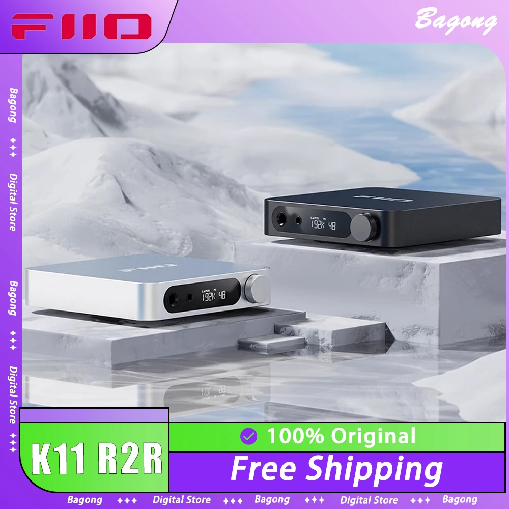 Fiio K11 R2R Desktop Dsd Decoding Headphone Amplifier Lossless Earphone Power Hifi Portable Amplifier Accessory Custom Gifts