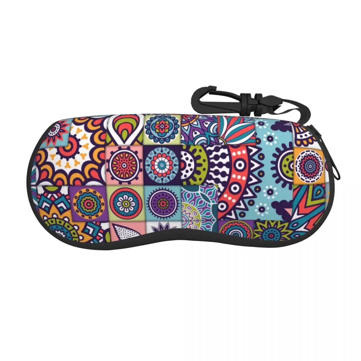 Glasses Case Ethnic Mandala Style Portable Zipper   Unglasses Cover  Storage 