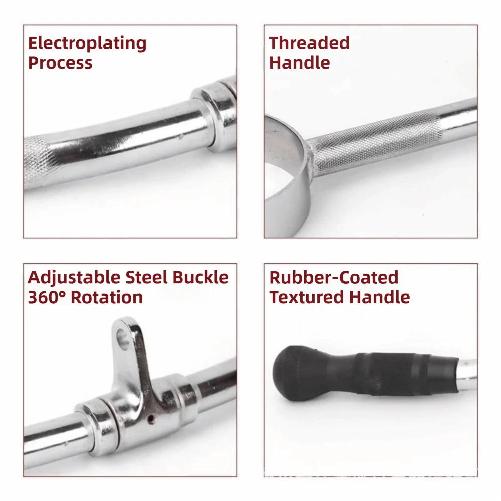 V Shape Bar Lat Pull Down Attachment Rubber Cover Comfort Grip Gym Gantry Accessories Power Lifting Cable Crossover