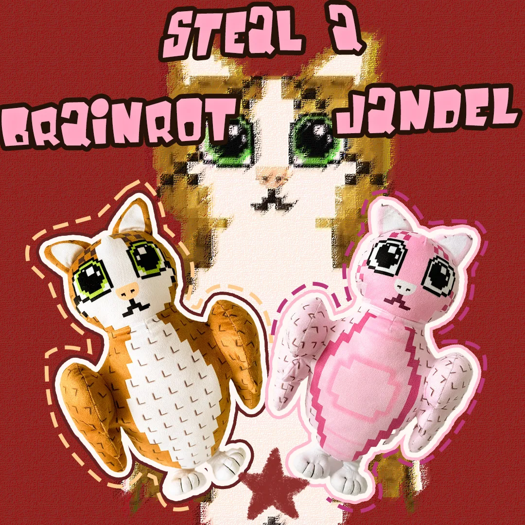 뉴 스틸 어 브레인롯 샘미 잔델 플러시 인기 게임 주변기기 플러시 귀여운 만화 캐릭터 9 하우스 봉제 인형 장난감 게이머 팬 선물