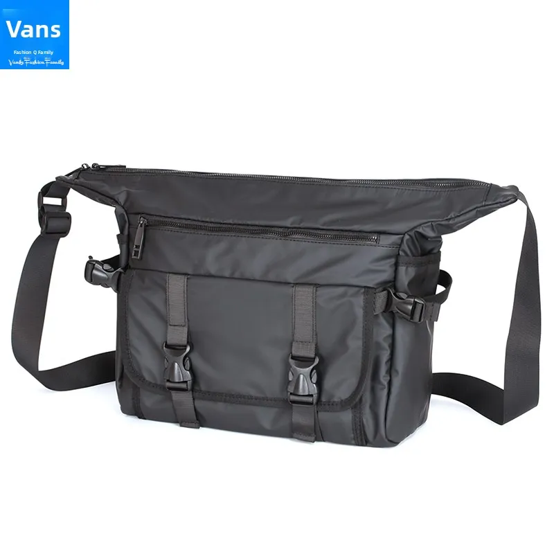 

Мужская большая сумка через плечо Capaci, повседневная сумка Harajuku Sle на одно плечо, студенческая сумка почтальона, мягкая ткань из бычьей ткани на молнии Cl...