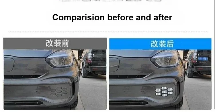 For Roewe CLEVER / SAIC CLEVER 2020-2025 Car Led Daytime Runnning Light Flowing Turn Signal Front Fog Lamp Modification Daylight detail image 4