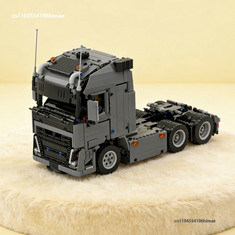 

Technical 4x4 or 6x4 Tractor unit Semitrailer&Container Building Blocks DIY MOC Heavy Duty Refrigerated Truck Bricks Toys Gifts