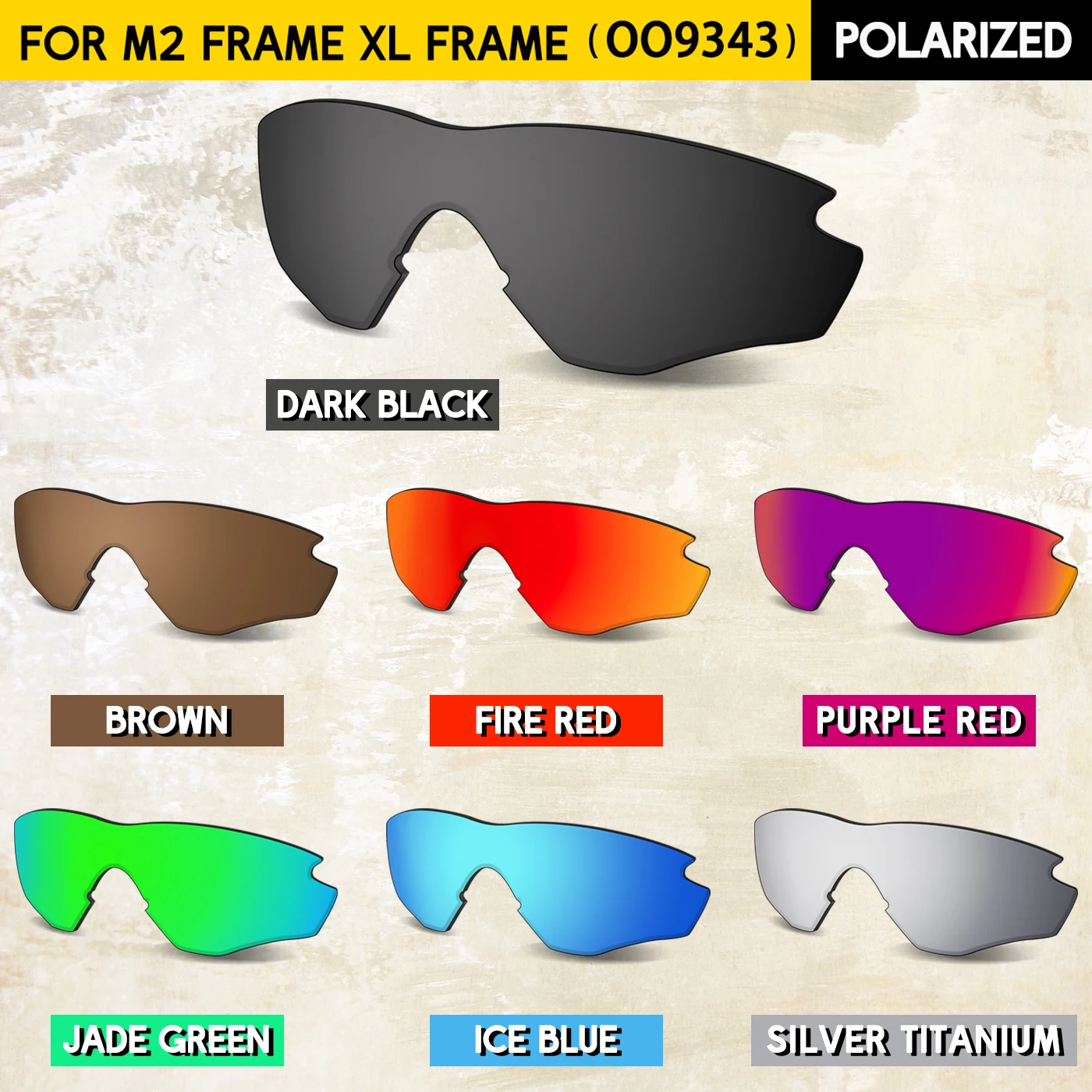 

Thickness of 1.5MM Polarized Replacement Lenses for Oakley M2 Frame XL OO9343 Sunglasses-Multi Colors