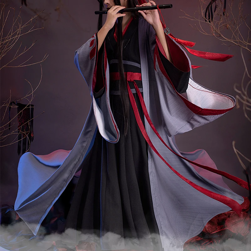 Wei Wuxian The Yiling Patriarch Cosplay Grandmaster of Demonic Cultivation Mo Dao Zu Shi Ancient Hanfu Clothing Costume Set