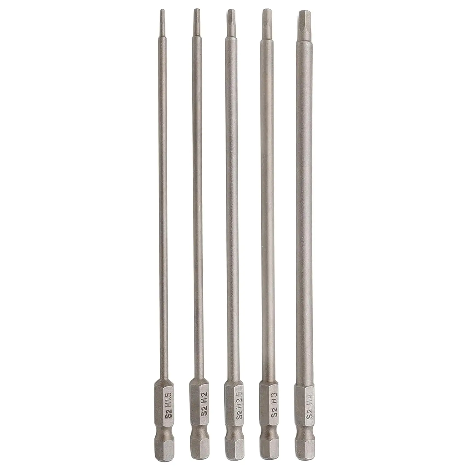 

RAFLOT RC Hex Bit 6 Inch Power Bits 1.5mm 2.0mm 2.5mm 3.0mm 4mm Hex Head Allen Wrench Drill Bit Set for Screwdrivers Electric Sc