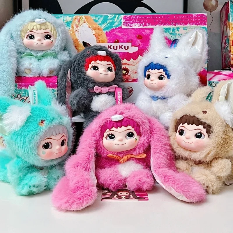 

In Stock Genuine Wakuku V2 Trickor Treat Series Blind Box - Fox & Bunny Plush Doll Vinyl Collectible Second Generation Gift Toy