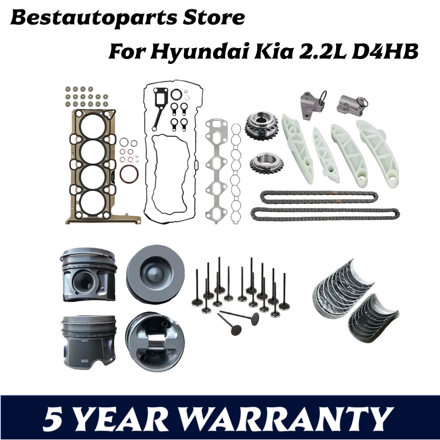 D4HB AUTO ENGINE PARTS Rebuilding Kits Cylinder Head Gasket Set For Hyundai Kia 2.2L 2.2T L4 16V Diesel DOHC 2.2 L T 2009-2024